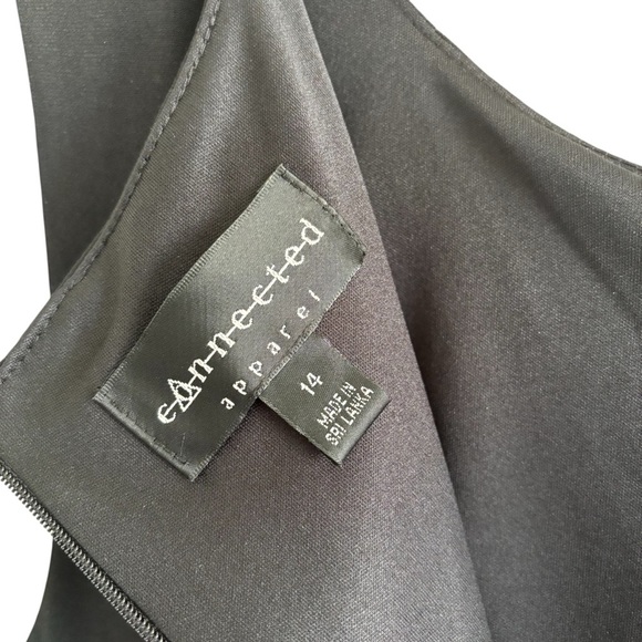 Elegant Black & White Dress Sleeveless A-Line Party Banquet Women's Size 14 - Picture 6 of 15